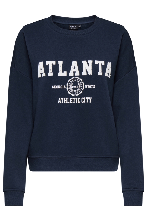 Only onlsweat life l/s crew o.size state